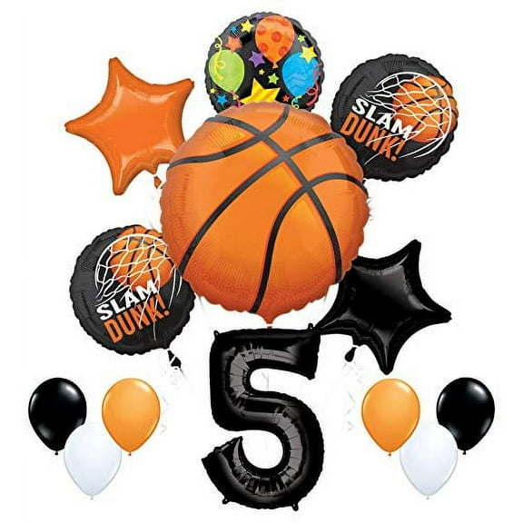 Basketball 5th Birthday Party Supplies Nothin' But Net Balloon Bouquet Decorations