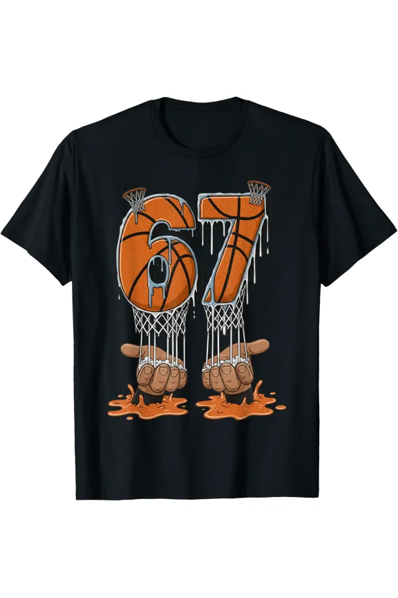 Basketball 67 Six Seven Gen Alpha Meme Drip T-Shirt Size S-5XL