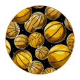 thumbnail image 1 of Basketball 6PCS Round Microfiber Leather Coasters Set, 11x11 cm/4.3x4.3 in, Drink Mats for Table and Absorption, Stylish Beverage Coasters for Home and Office Décor, 1 of 6