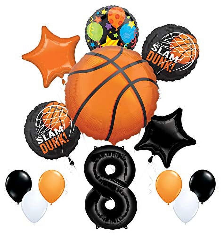 MAYFLOWER PRODUCTS Basketball 8th Birthday Party Supplies Nothin' But Net Balloon Bouquet Decorations