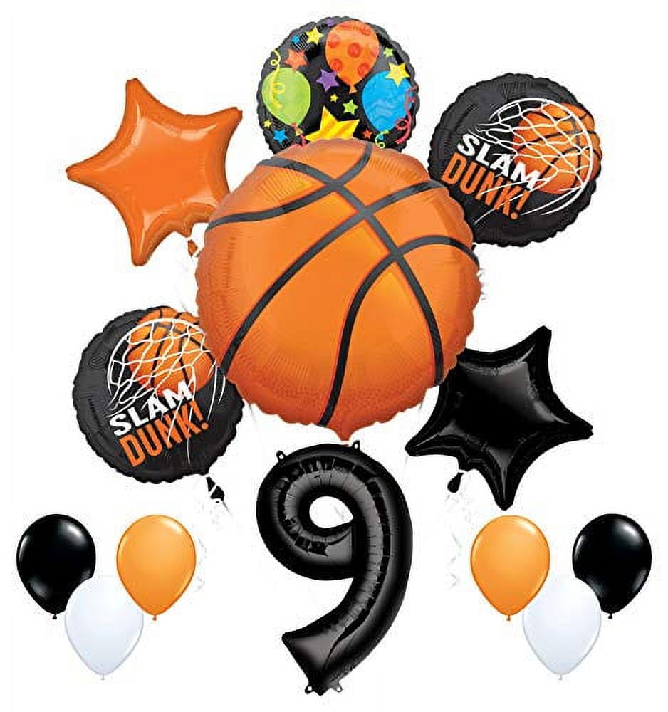 MAYFLOWER PRODUCTS Basketball 9th Birthday Party Supplies Nothin' But Net Balloon Bouquet Decorations