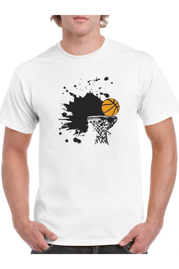 Basketball And Hoop T-Shirt Men -SPIdeals Designs, Male 5X-Large