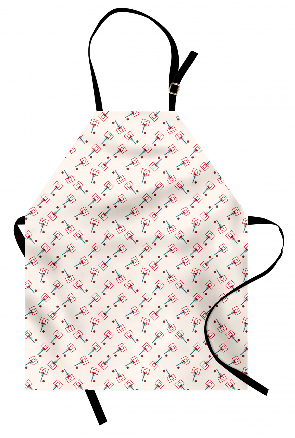 Basketball Apron School Basketball Court Cartoon Style Collage ...