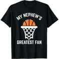 thumbnail image 1 of Basketball Aunt or Uncle My Nephew's Greatest Fan Funny Creative Graphic T-Shirt, 1 of 3