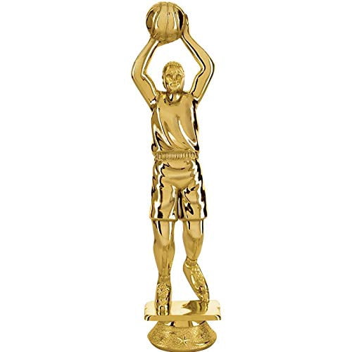 Crown Awards 12-Inch Basketball Trophy - Black Swirl Cup With Player Figure (Engraving Available)