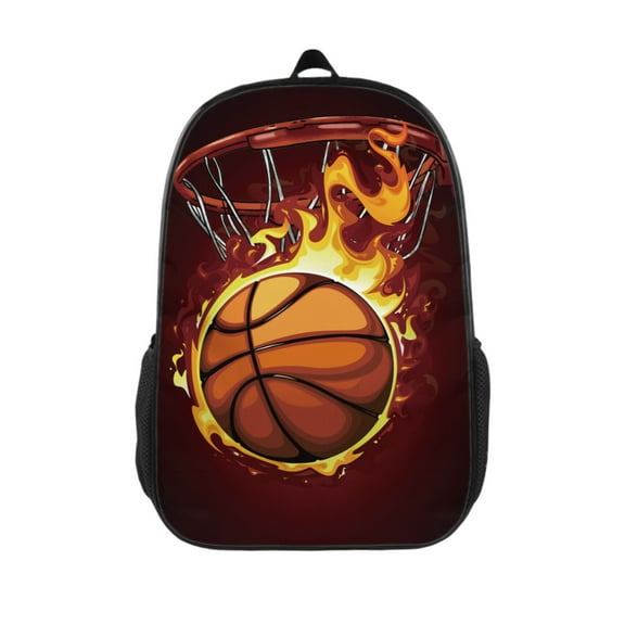 Basketball Backpack 17 inch Cartoon Basketball Backpack Large Capacity
