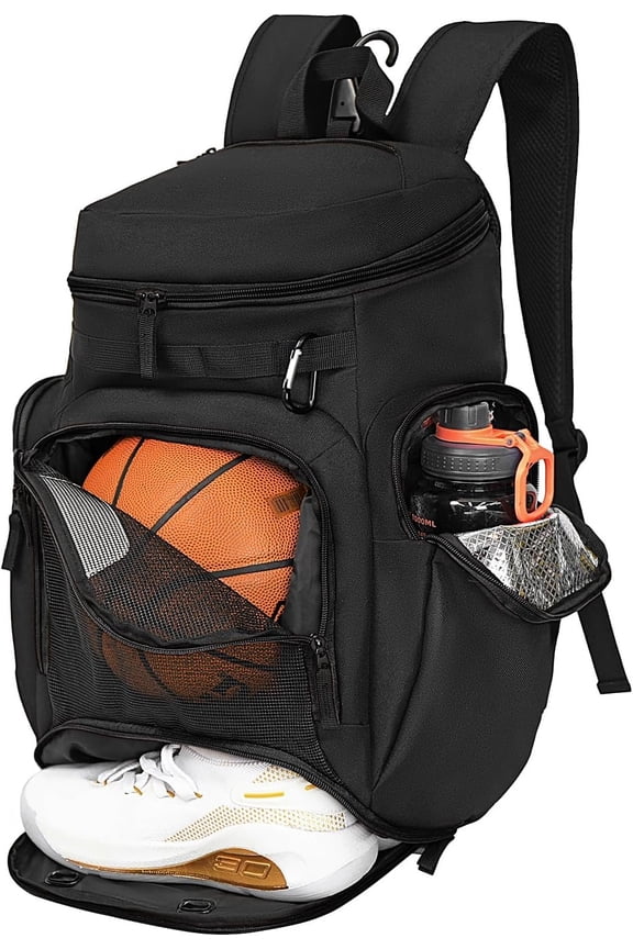 Basketball Backpack Bag with Ball Compartment Ventilated Shoe Compartment for Men Youth Soccer Volleyball
