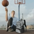 thumbnail image 1 of Basketball Backpack, Oxford Waterproof Bag with Shoe Compartment, 32L Large Capacity for Sports Student Travel, Fits 15.6'' Laptop, 1 of 6