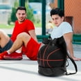 thumbnail image 1 of Basketball Backpack,Versatile Sports Bag Made of Waterproof Material,Practical Shoulder Bag with Adjustable Straps,Suitable for Gym and Pitch, 1 of 6