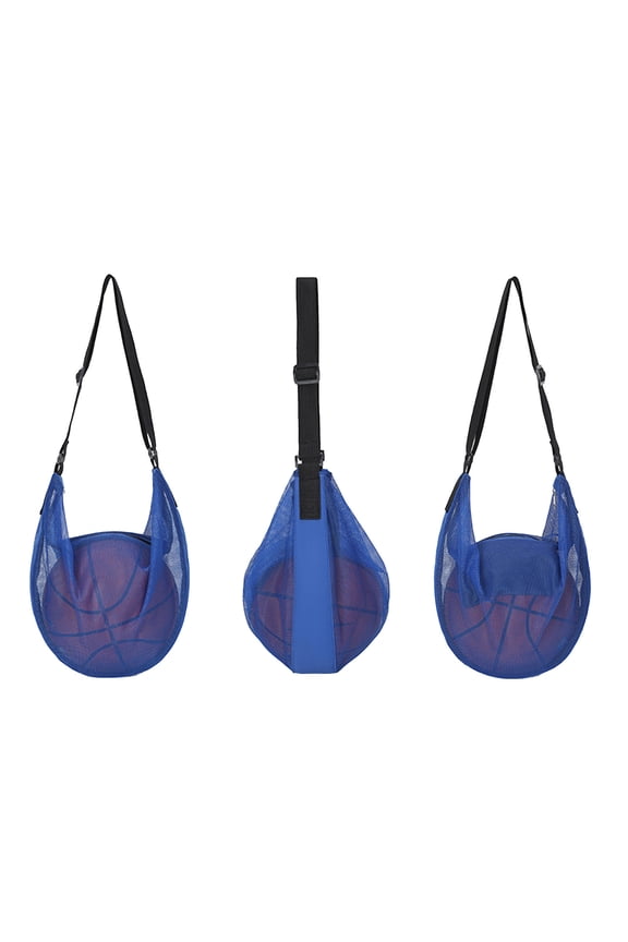 Basketball Bag Shoulder Crossbody, Portable Net Bag for Ball Storage with Adjustable Strap, Breathable Mesh Backpack for Kids Students Volleyball Soccer Gym and Back to School