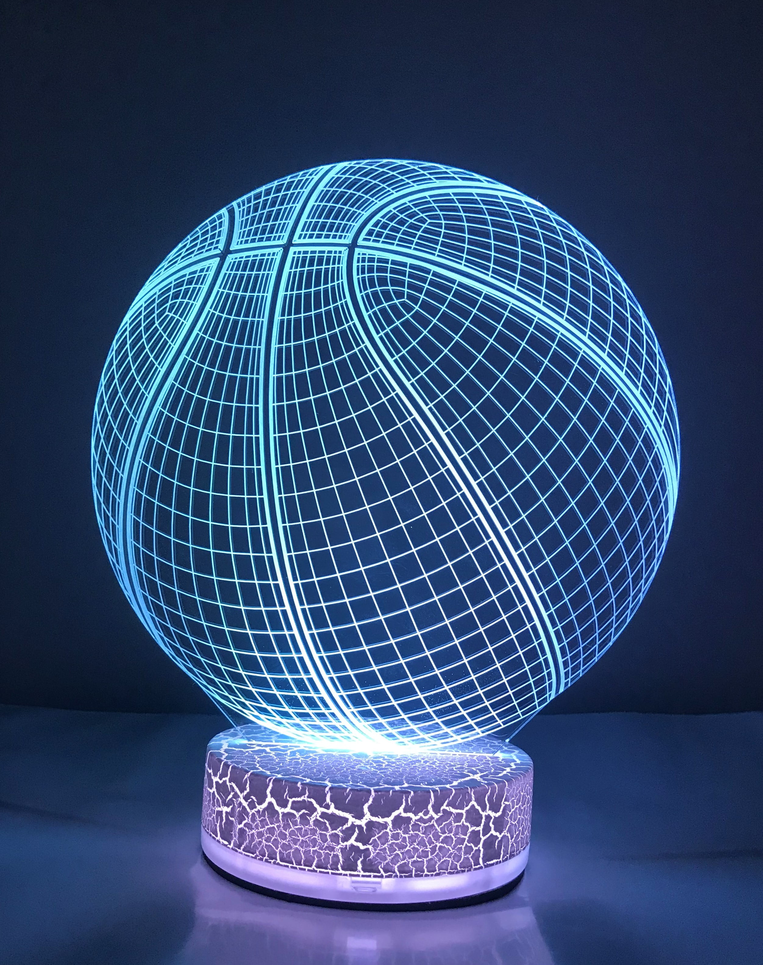 Basketball Ball 3D Night Light Multi Color Changing Illusion Lamp for Children Kids Girls Boys Sport Fan Gift Christmas Birthday Best Gifts