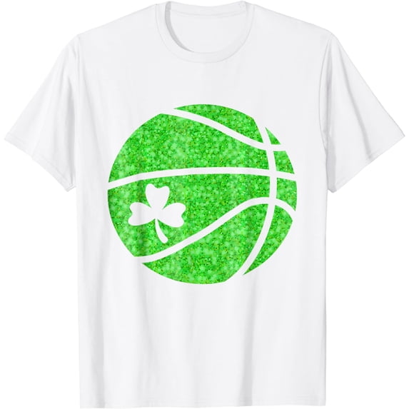 Basketball Ball Irish Shamrock Lucky Clover St Patrick's Day T-Shirt
