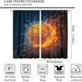 Basketball Ball Kids Curtain In Basketball Ball Fire Water American
