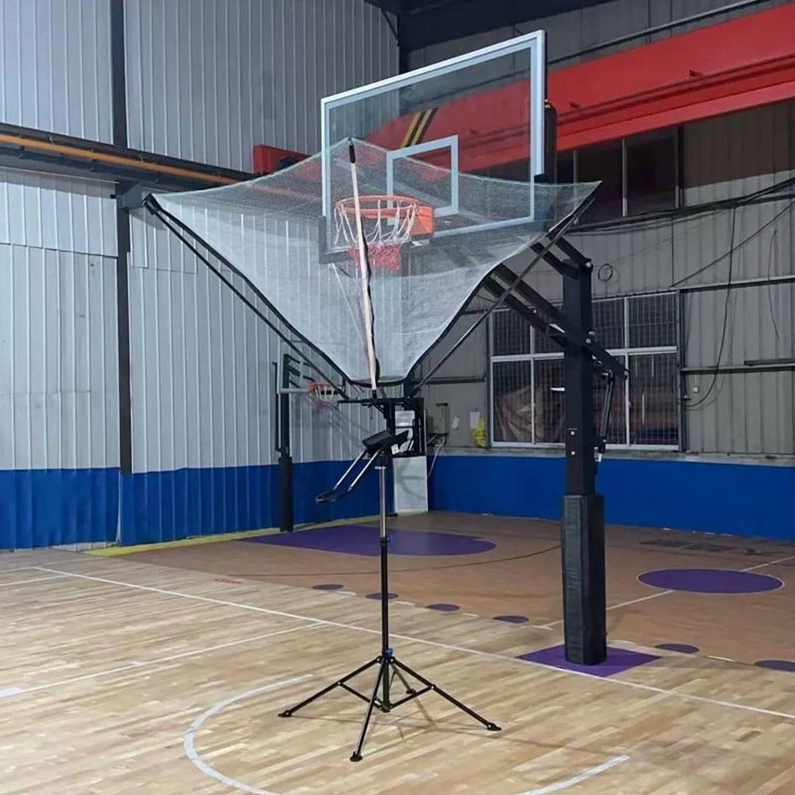 Basketball Ball Return System, 360-Degree Swivel Shooting Trainer, Universal Fit for Most Basketball Ropes, Easy Attachment Net for Solo Practice  Indoor Outdoor Use