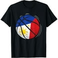 thumbnail image 1 of Basketball Ball With The Flag Of Philippines Funny Creative Graphic T-Shirt, 1 of 3