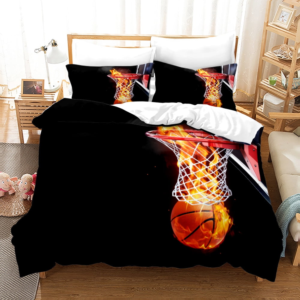 Basketball Bedding Set Full Size, Sports Basketball Bedding Boys