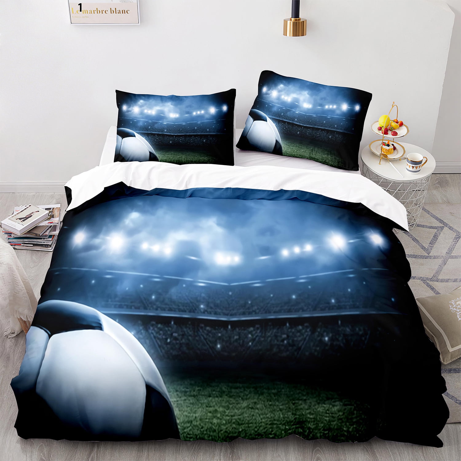Basketball Bedding Set Full Size, Sports Basketball Bedding Boys Comforter Sets for Bedroom
