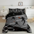 thumbnail image 1 of Basketball Bedding Set King Sports Comforter Sets for Boys Grey Black Basketball Comforter Sets Basketball Bedding for Boys Kids Bedroom Decor,Ball Game Down Comforter with 2 Pillowcases, 1 of 6