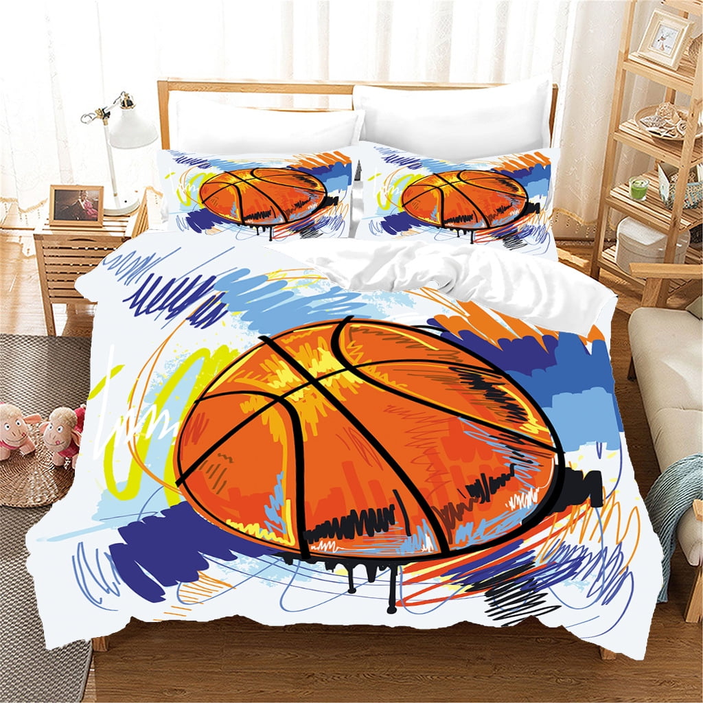 Basketball Bedding Set Twin Full Queen King Size, Sports Basketball Bedding Boys Comforter Sets ...
