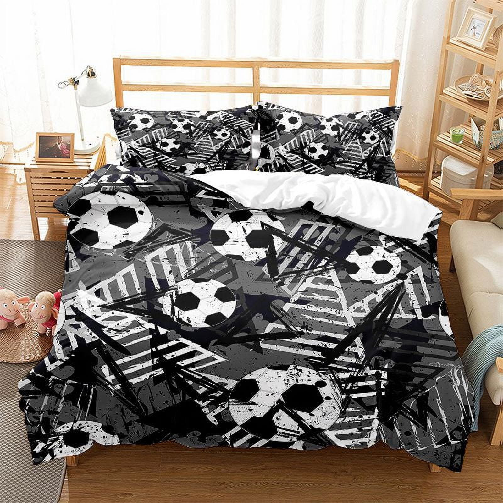 Basketball Bedding Sets Queen Size Sports Duvet Cover for Kids Teen,3D Basketball Printing Ball