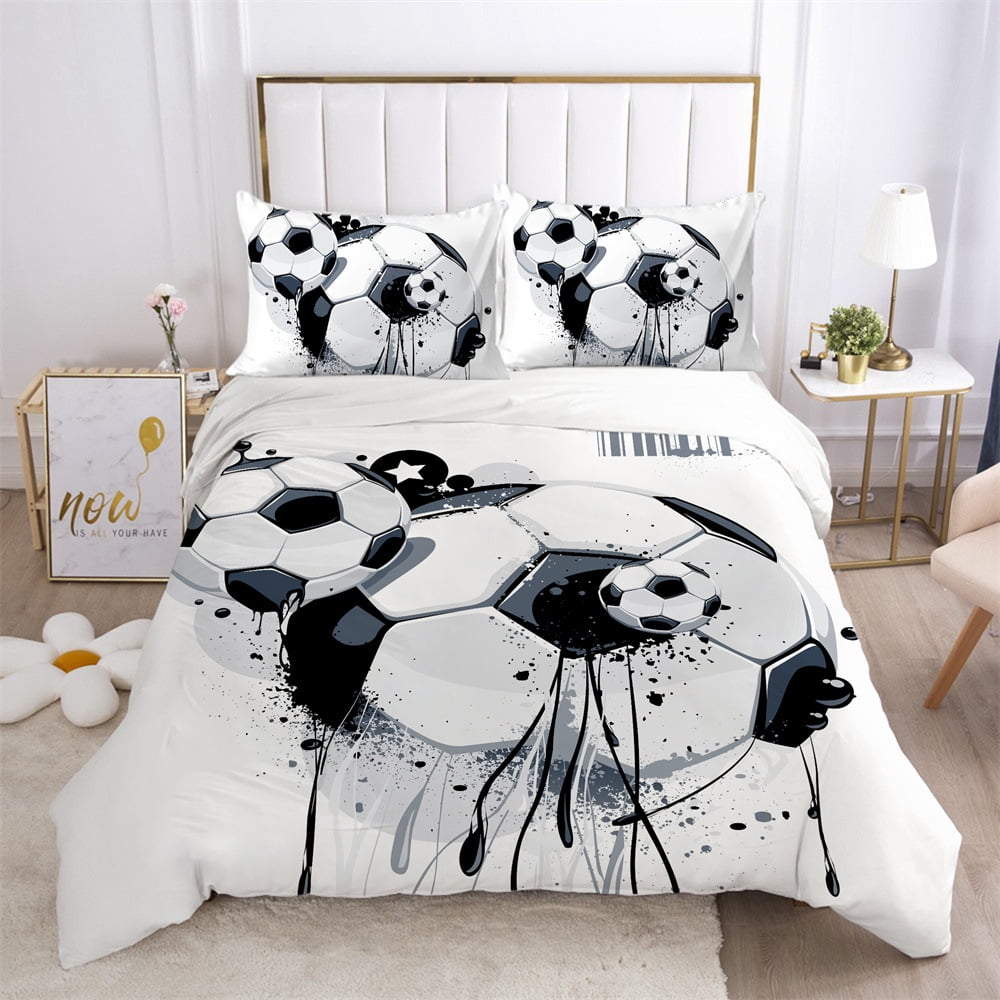 Basketball Bedding Sets Queen Size Sports Duvet Cover for Kids Teen,3D Basketball Printing Ball