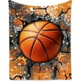 thumbnail image 1 of Basketball Blanket for Boys - Soft, Fuzzy & Warm Sports Throw Blanket for Basketball Lovers - 40"x50" Kids Blanket for Couch, Sofa - Basketball Gifts Accessories, 1 of 4