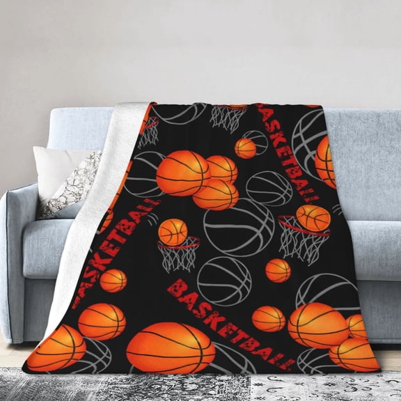 Basketball Blanket Gift Throw Blanket Sports Player Gift for Teens Bedroom Decor 50x40