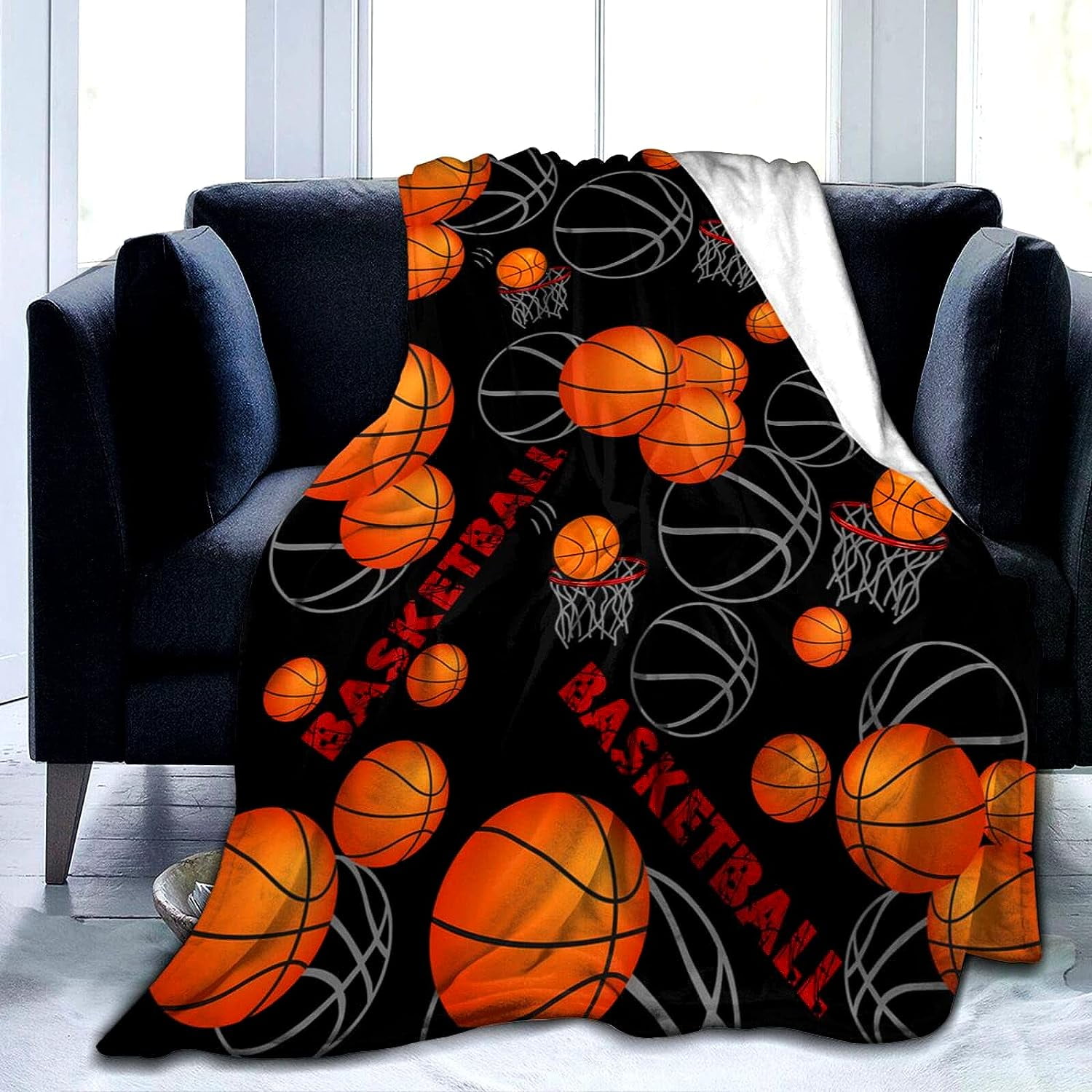 Basketball Blanket Soft Cozy Soccer Baseball Throw Blanket Teens Boys