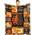 thumbnail image 1 of Basketball Blanket Super Soft Basketball Flannel Throw Lightweight Blanket for Boys Girls Women Team Basketball Lovers Gifts 40"x50", 1 of 6