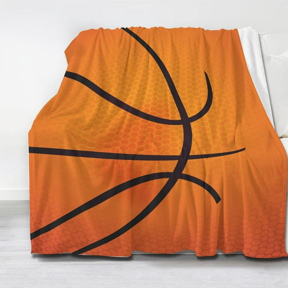 Basketball Blanket Warm Ultra-Soft Basketball Throw Blankets 60X50 Inches Basketball Team Player Blankets Gift for Girls Boys Kids Women Men