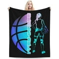 thumbnail image 1 of Basketball Blanket for Women Girls, Cool Basketball Themed Throw Blankets for Teens Adults Lap, Couch Bed, Warm Soft Cozy Blanket, 60"x 80", 1 of 6