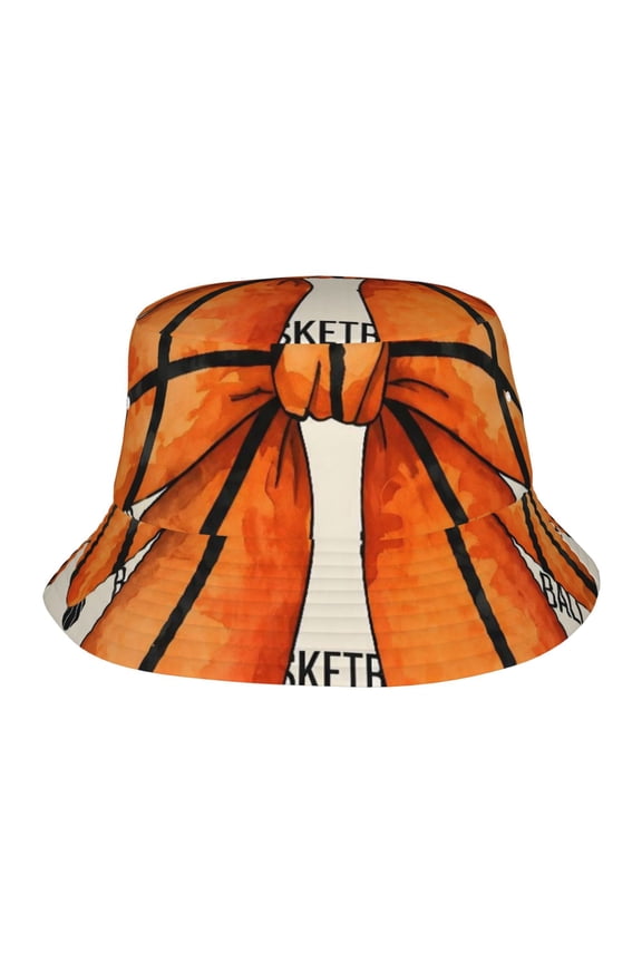 Basketball Bow Fisherman's Hat Casual and Breathable Sun Hat for Men and Women