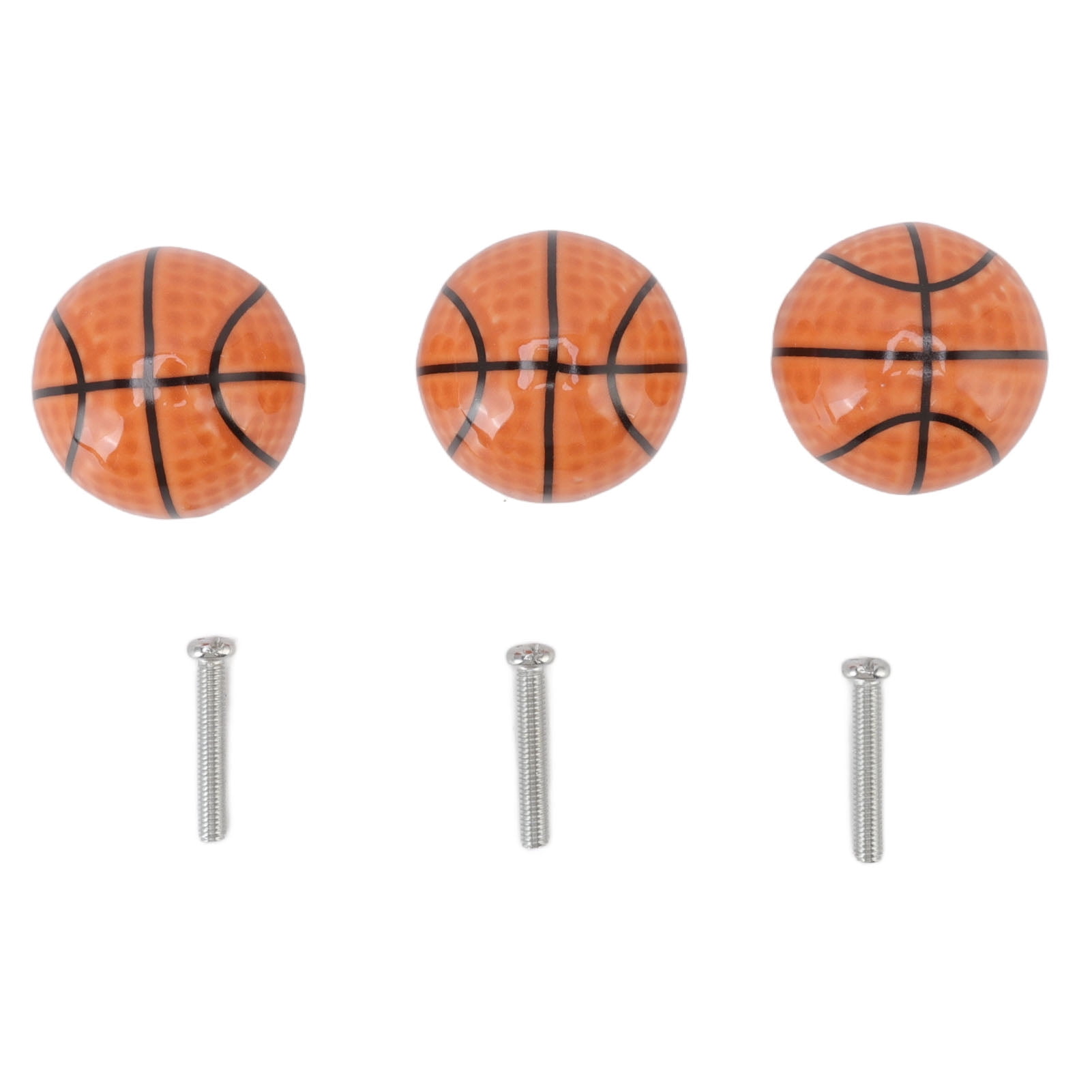 Basketball Knobs, 3 Set Basketball Door Handle For Wardrobes