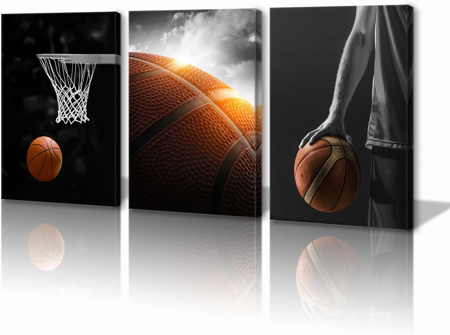 Basketball Canvas Wall Art - Framed Pictures Art Work for Boys Bedroom Decor,  Training Room, Sports Area Man Cave Sports Poster 12x16 inch Unframed -  Walmart.com, image size:1490x1110