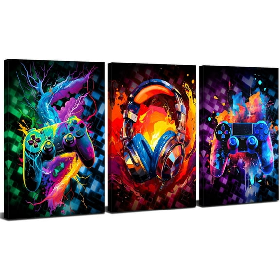 Basketball Canvas Wall Art Retro Graffiti Teen Wall Decor Street Abstract Sports Posters Picture Cool Artist Pop d Painting for Man Cave Decor Office Game Room Trendy Home Decoration 16x24 3 Pcs