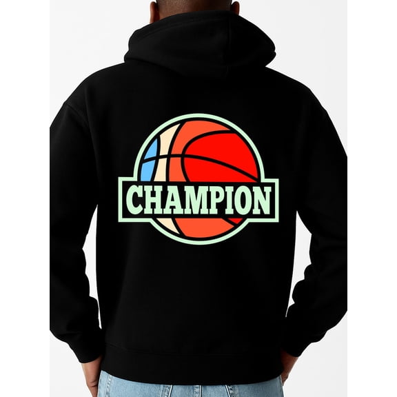 Basketball Champ Hoodie hoodies & sweatshirt mens hooded sweatshirt black Drawstring Comfortable Oversized Hooded Pullover Sweatshirt Everyday Styling funny Casual Unisex hoodie