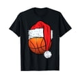 thumbnail image 1 of Basketball Christmas Ball Santa Hat Xmas Boys Men Sport T-Shirt, 1 of 5