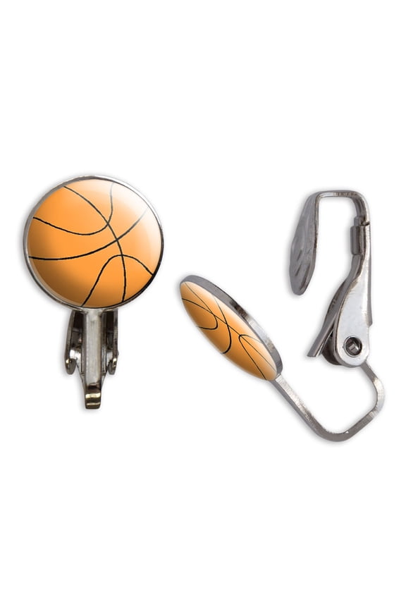 Basketball Clip-On Stud Earrings