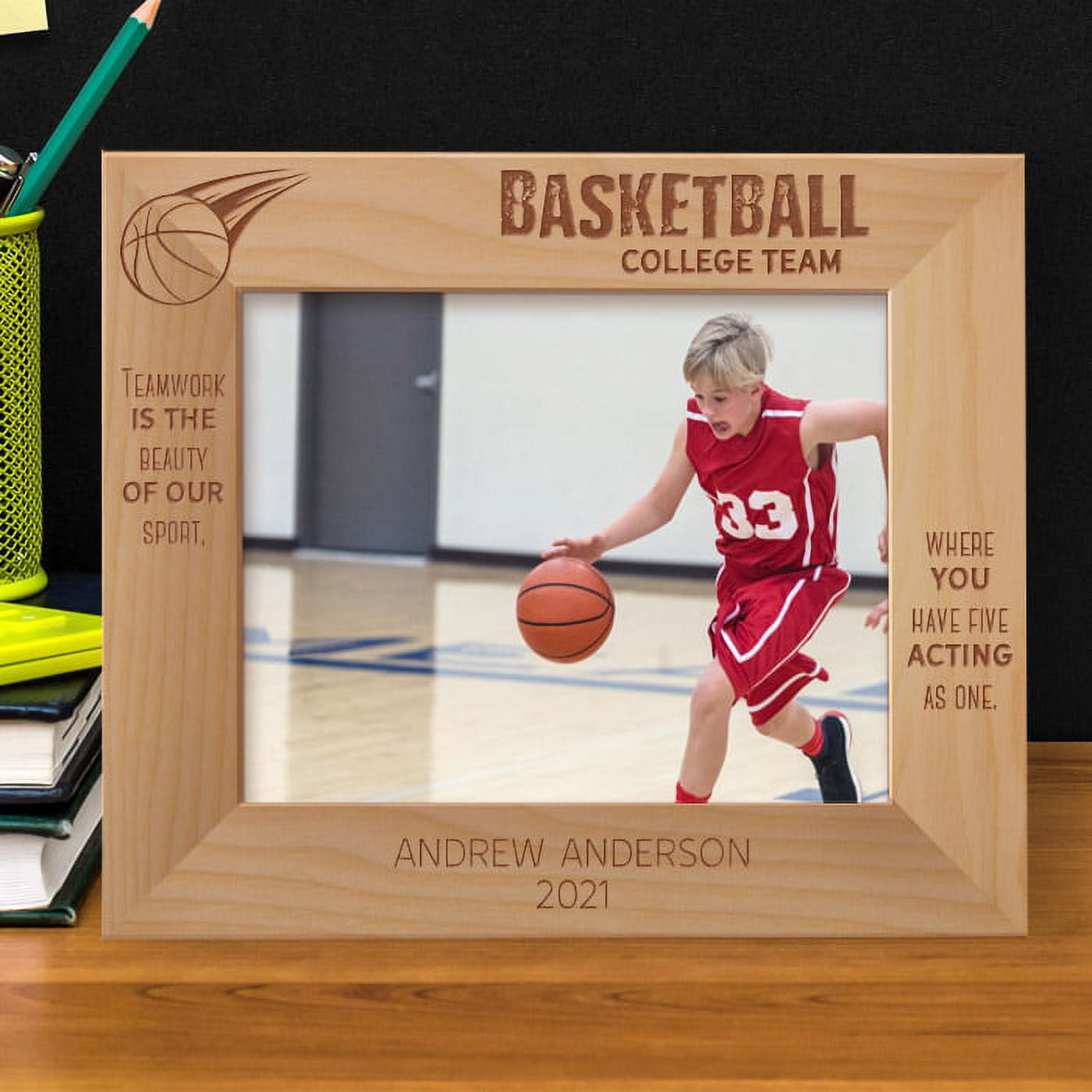 Nba Frame Basketball College Team Personalized Wooden Frame-10
