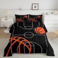 thumbnail image 1 of Basketball Comforter Set Twin Size Kids 3D Ball Comforter for Boys Girls Teens Gaming Sports Bedding Set Green Blue Neon Galaxy Duvet Set Basketball Room Decor Quilt Set, 1 of 5