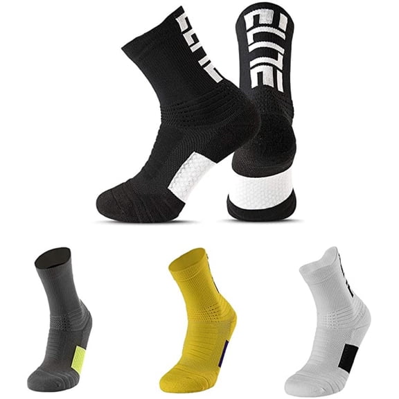 Basketball Compression Athletic Socks Black