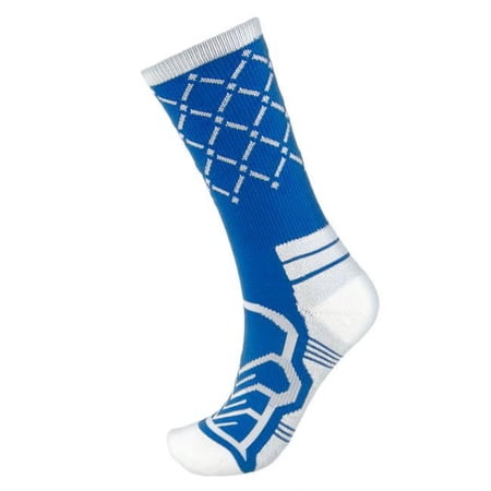 Basketball Compression Socks, Blue & White - Medium