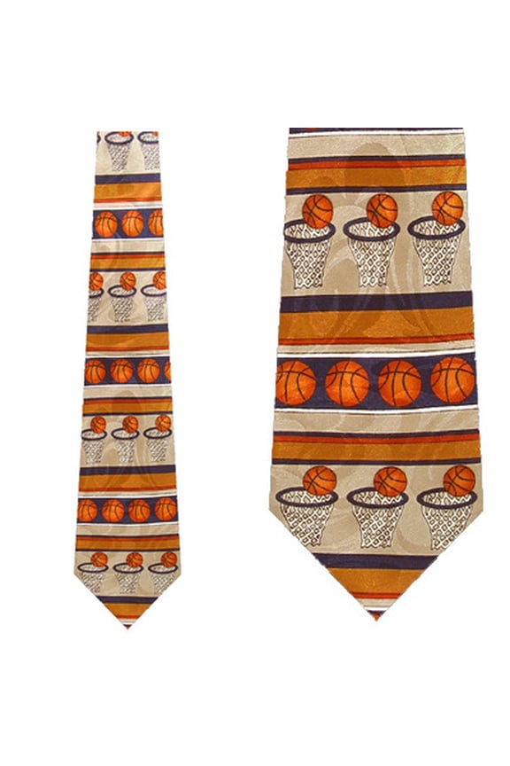 Basketball Conservative (Navy) Necktie Mens Tie
