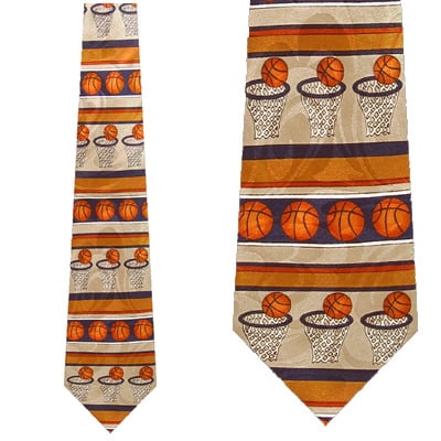 Basketball Conservative (Navy) Necktie Mens Tie