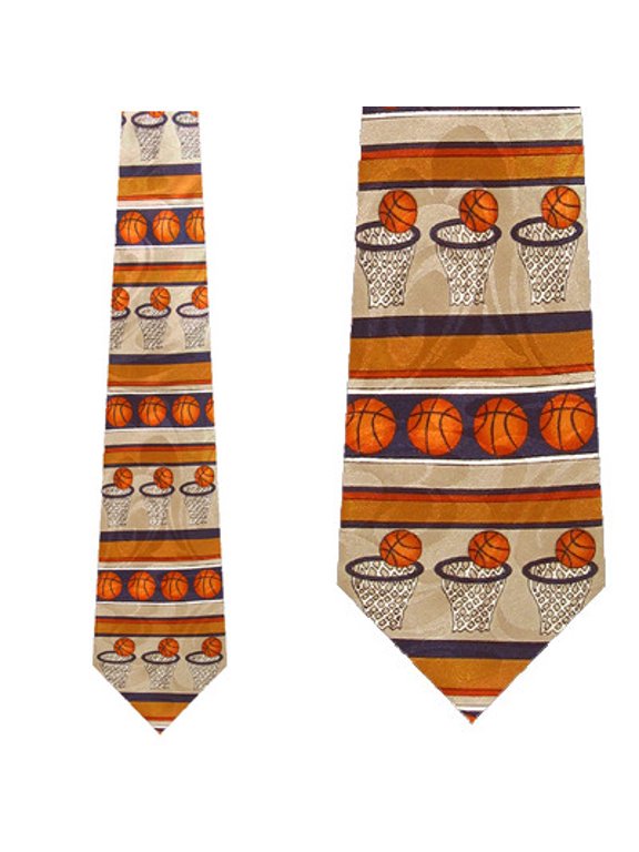 Basketball Conservative (Navy) Necktie Mens Tie