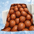 thumbnail image 1 of Basketball Cooling Blanket, Lightweight Breathable Summer Throw Blanket with Double Sided Cold Effect, Sports Brown Basketball Picnic Beach Blankets Bed Sheet for Hot Sleepers 30"x40", 1 of 8