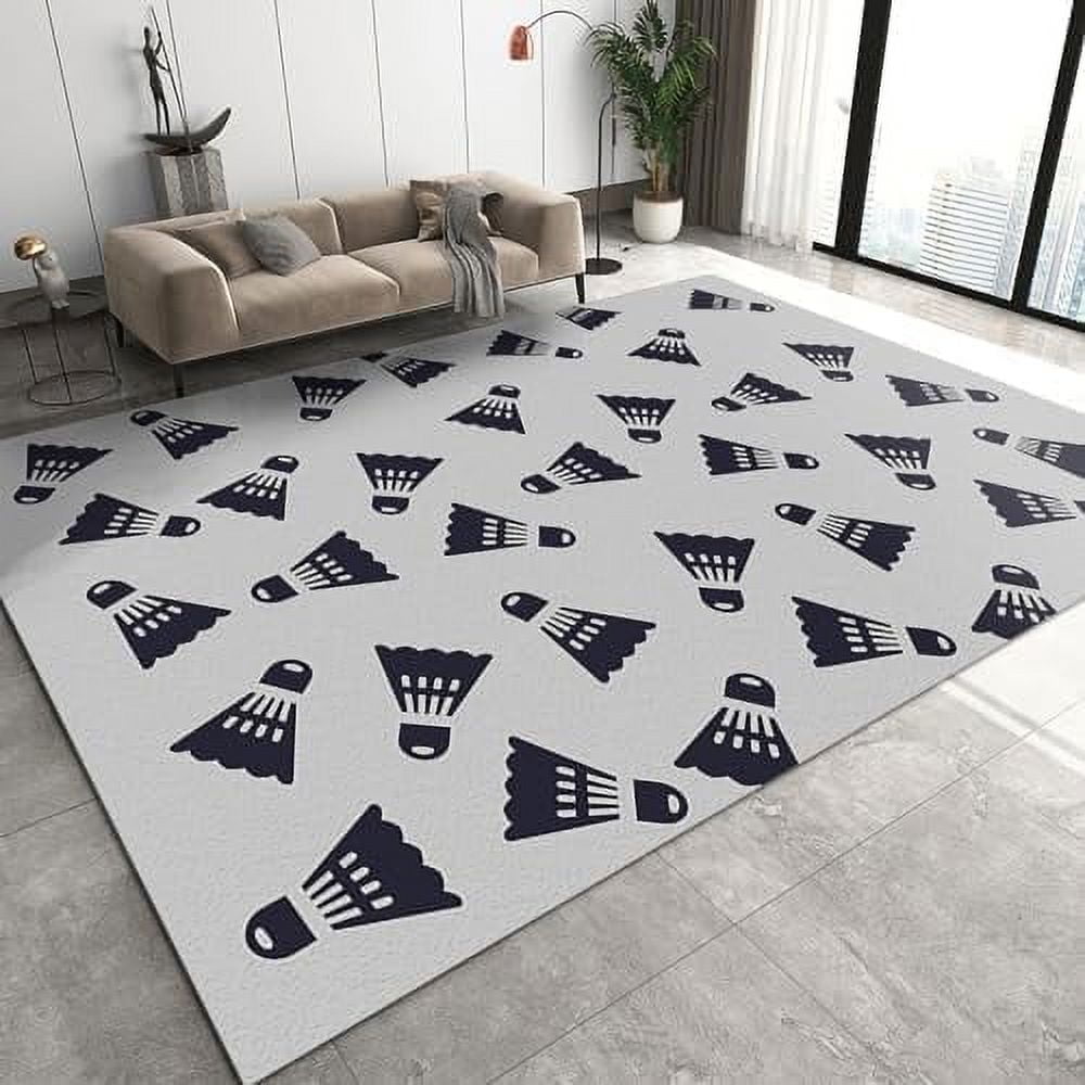 Basketball Court Area Carpets Abstract Sports Theme Noise Reduction
