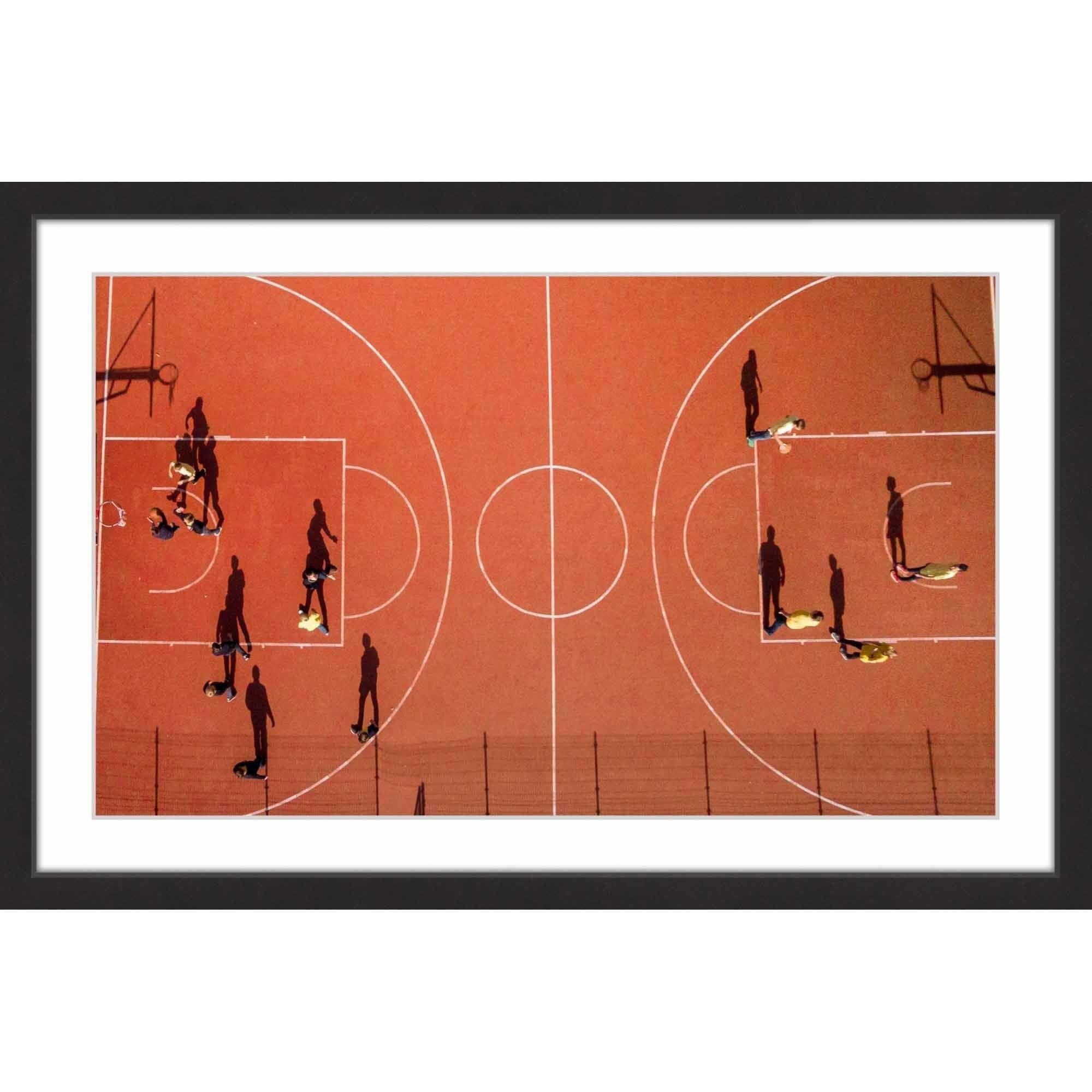 "Basketball Court" Framed Painting Art Print