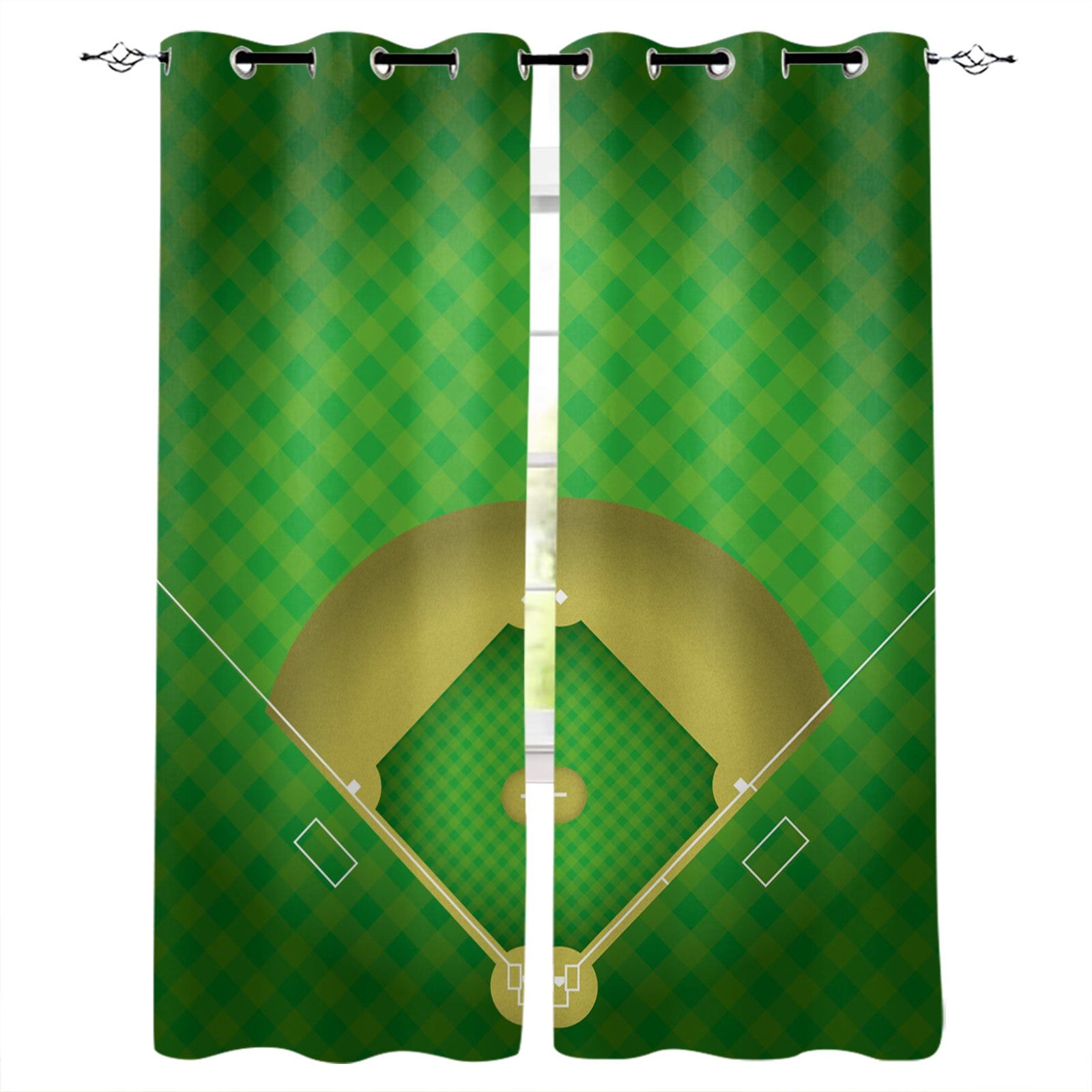 Basketball Court Game Window Treatments Curtains Valance Window