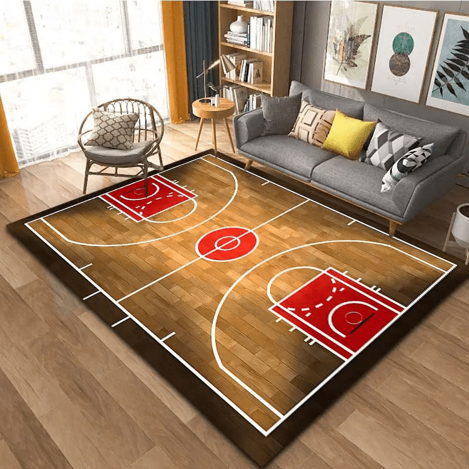 Basketball Court Pattern Carpets Door Floor Mat Doormat Non-slip Floor ...